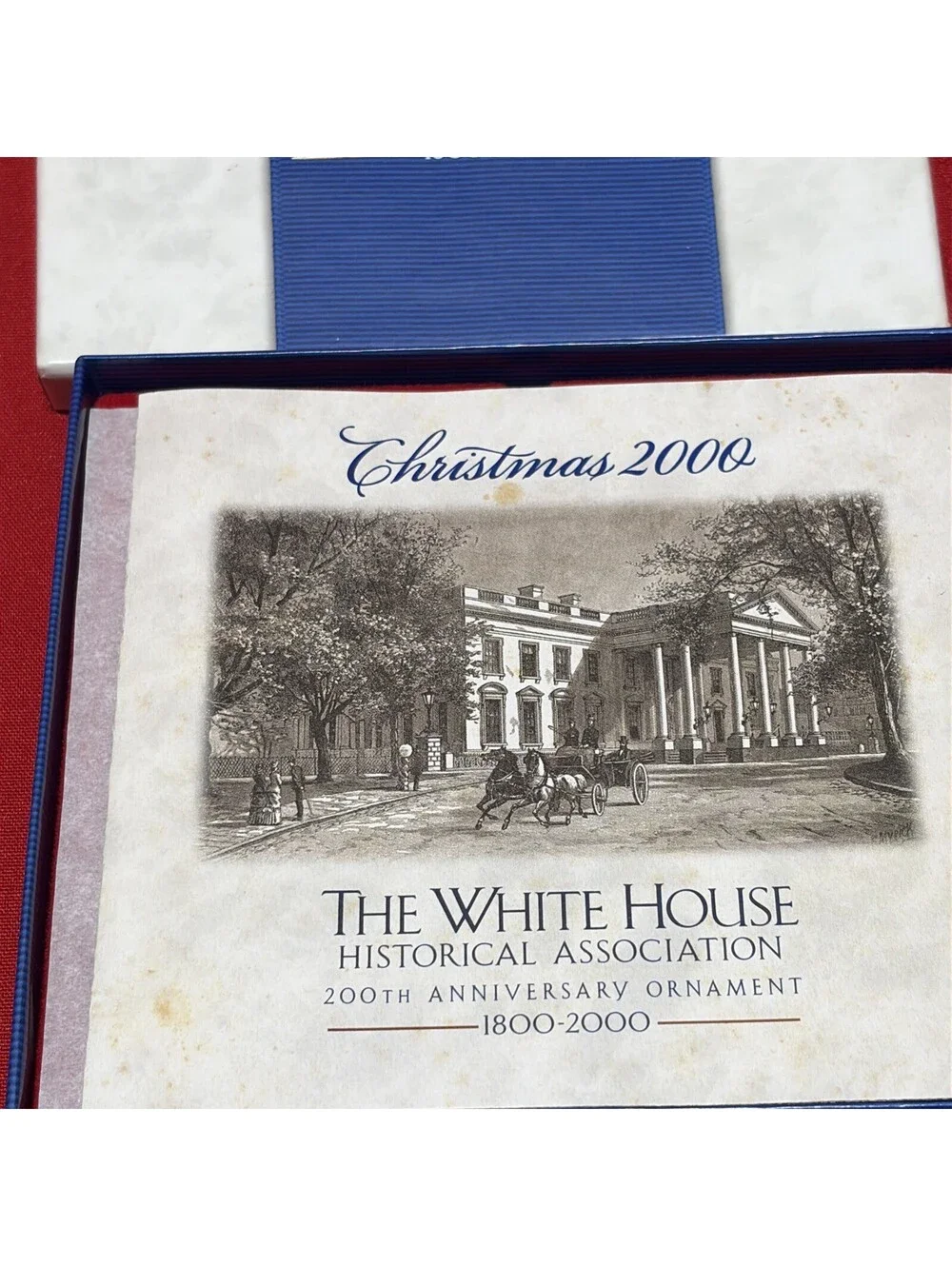 2000 White House Christmas Ornament - 200th Anniversary of the White House